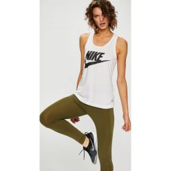 Nike Sportswear - Top. Szare topy damskie marki Nike Sportswear, s, z nadrukiem, z poliesteru, z okrągłym kołnierzem. W wyprzedaży za 89,90 zł.