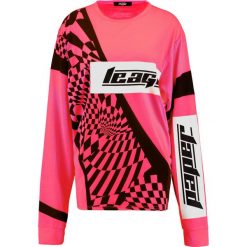 Bluzki asymetryczne: Jaded London NEON PRINT MOTORCROSS Bluzka z długim rękawem neon pink