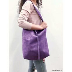 Shopper bag damskie: Torba shopper śliwka