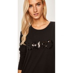 Liu Jo - Longsleeve. Czarne bluzki damskie Liu Jo, s, z aplikacjami, z elastanu, z okrągłym kołnierzem. W wyprzedaży za 219,90 zł.