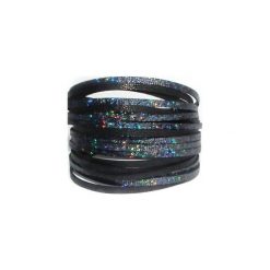 Bransoleta skórzana hologram. Czarne bransoletki damskie Mikashka, ze skóry. Za 35,00 zł.