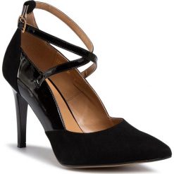 Szpilki SAGAN - 3952 Czarny Welur/Czarny Lakier. Czarne półbuty damskie Sagan, bez wzorów, z weluru, eleganckie, bez obcasa, na obcasie, bez zapięcia. W wyprzedaży za 219,00 zł.