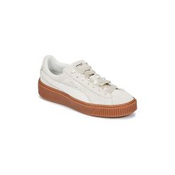Buty Puma SUEDE PLATFORM BUBBLE W'S. Białe trampki i tenisówki damskie marki Puma, bez wzorów, bez zapięcia. Za 383,20 zł.