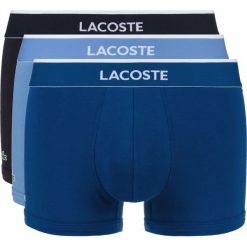 Lacoste 3-pack Bokserki Niebieski. Niebieskie bokserki męskie Lacoste, bez wzorów, z elastanu. Za 197,95 zł.