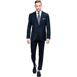 Garnitury: garnitur arvel 306 granatowy regular fit