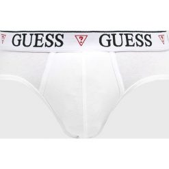 Guess Jeans - Slipy (3-pack). Białe slipy męskie xxl, z aplikacjami, z elastanu. Za 159,90 zł.