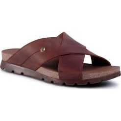 Klapki PANAMA JACK - Salman Basics C1 Napa Grass Cuero/Bark. Pomarańczowe klapki męskie Panama Jack, ze skóry, bez zapięcia. Za 429,00 zł.