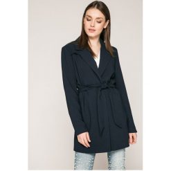 Only - Płaszcz. Niebieskie płaszcze damskie marki ONLY, s, w paski, z elastanu. W wyprzedaży za 119,90 zł.