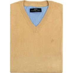 Sweter FABRIZIO SWE000037. Brązowe swetry męskie Giacomo Conti, m, bez wzorów, z bawełny, klasyczne, z klasycznym kołnierzykiem, bez kaptura. Za 229,00 zł.
