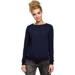 AUBRIE Bluza, sweter ze ściągaczem - granatowa. Czarne bluzy damskie marki Moe, s, bez wzorów, bez rękawów, bez kaptura. Za 119,00 zł.