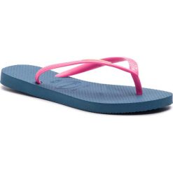 Japonki HAVAIANAS - Sl Logo Pop-Up 41197870057 Blue/Steel. Różowe klapki damskie Havaianas, bez wzorów, z tworzywa sztucznego, bez obcasa. W wyprzedaży za 109,00 zł.