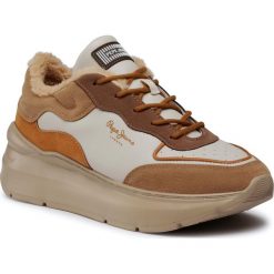Sneakersy PEPE JEANS - Peckam Calm PLS31038 White 800. Pomarańczowe półbuty damskie Pepe Jeans, bez wzorów, z jeansu, bez obcasa, na obcasie, bez zapięcia. Za 369,00 zł.