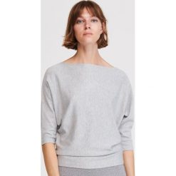 Gładki sweter - Szary. Szare swetry damskie Reserved, s, bez wzorów, bez rękawów, bez kaptura. Za 49,99 zł.