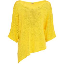 Sweter dzianinowy bonprix żółty kukurydziany. Żółte swetry damskie bonprix, bez wzorów, z dzianiny, bez rękawów, bez kaptura. Za 119,99 zł.