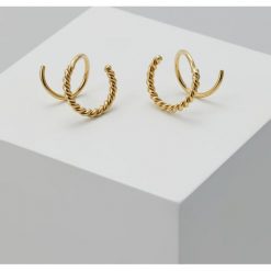 Maria Black SOFIA TWIRL DOUBLE PACK Kolczyki goldcoloured. Żółte kolczyki damskie marki Maria Black. Za 359,00 zł.