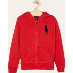 Polo Ralph Lauren - Bluza dziecięca 134-176 cm. Czerwone bluzy chłopięce Polo Ralph Lauren, z aplikacjami, z bawełny, bez rękawów, z kapturem. Za 339,90 zł.