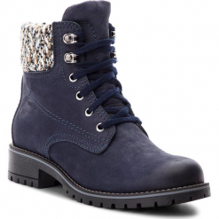 Trapery NESSI - 18428 Granat 9. Niebieskie buty zimowe damskie Nessi, z materiału. Za 329,00 zł.