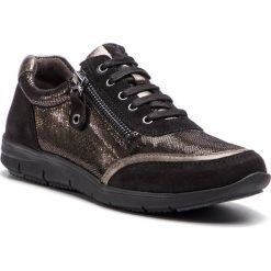 Sneakersy CAPRICE - 9-23601-21 Gunmet.Met.Com 925. Czarne półbuty damskie marki Caprice, ze skóry. W wyprzedaży za 189,00 zł.