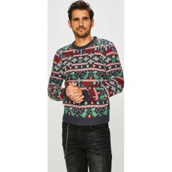Only & Sons - Sweter Xmas. Niebieskie swetry męskie marki Only & Sons, xl, bez wzorów, z dzianiny, z okrągłym kołnierzem, bez kaptura. W wyprzedaży za 79,90 zł.