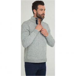 Sir Raymond Tailor Sweter Męski Wave L Szary. Szare swetry klasyczne męskie Sir Raymond Tailor, l, z dzianiny. Za 195,00 zł.