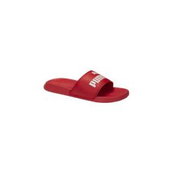 Klapki męskie Puma Popcat Puma czerwone. Czerwone klapki męskie Puma, bez wzorów, z materiału. Za 99,90 zł.
