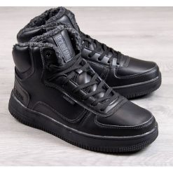 Buty sportowe męskie ocieplane czarne Big Star BB174204 - czarny. Czarne buty sportowe męskie BIG STAR, bez zapięcia. Za 105,00 zł.