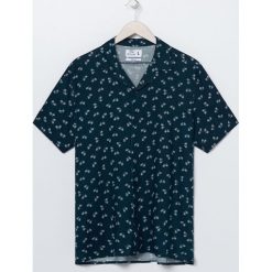 Koszula z wiskozy - Granatowy. Niebieskie koszule męskie Sinsay, s, bez wzorów, z wiskozy, bez kołnierzyka, bez rękawów. Za 39,99 zł.