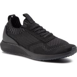 Sneakersy TAMARIS - 1-23714-25 Black/Dk. Grey 075. Czarne półbuty damskie Tamaris, bez wzorów, ze skóry ekologicznej, bez obcasa, na płaskiej podeszwie, bez zapięcia. Za 229,00 zł.
