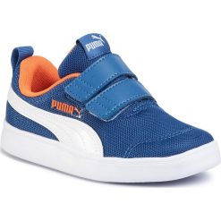 Sneakersy PUMA - Courtflex V2 Mesh V PS 371758 01 Bright Cobalt/Firecracker. Niebieskie trampki chłopięce Puma, bez wzorów, ze skóry ekologicznej, na rzepy. Za 149,99 zł.