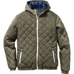 Kurtka pikowana Regular Fit bonprix ciemnooliwkowy. Zielone płaszcze męskie bonprix, m, bez wzorów, bez kaptura. Za 79,99 zł.