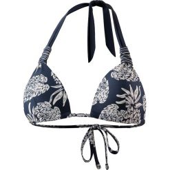 Biustonosz bikini w kolorze granatowo-białym. Niebieskie stroje kąpielowe dwuczęściowe damskie Najlepsze stroje na plażę, z materiału. W wyprzedaży za 51,95 zł.