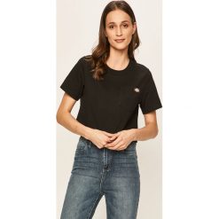 Dickies - T-shirt. Czarne bluzki damskie Dickies, s, bez wzorów, z bawełny, casualowe, z okrągłym kołnierzem, z krótkim rękawem. W wyprzedaży za 89,90 zł.