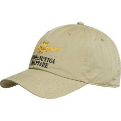 Czapka AERONAUTICA MILITARE. Białe czapki męskie Aeronautica Militare, na lato, z haftami, z tkaniny. Za 200,00 zł.