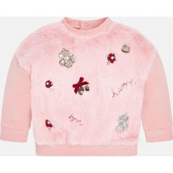 Mayoral - Bluza dziecięca 68-98 cm. Różowe bluzy dziewczęce Mayoral, z aplikacjami, z elastanu, bez rękawów, bez kaptura. W wyprzedaży za 59,90 zł.
