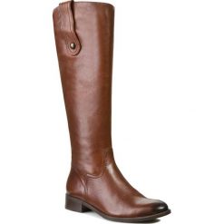 Oficerki NESSI - 20010 Brąz 14. Brązowe buty zimowe damskie Nessi, z jeansu, na obcasie. Za 362,00 zł.