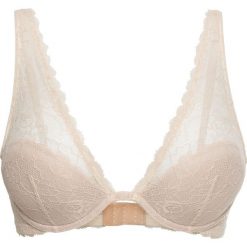Biustonosz bralette bonprix beżowo-piaskowy. Brązowe biustonosze bonprix, w koronkowe wzory, z koronki. Za 27,99 zł.