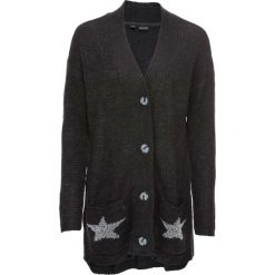 Sweter rozpinany bonprix antracytowy melanż. Szare kardigany damskie bonprix. Za 44,99 zł.