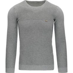 Swetry klasyczne męskie: Sweter męski szary (wx0800)