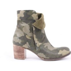 Botki - skóra naturalna - model 454 - kolor moro. Botki damskie Zapato, na wiosnę, ze skóry, eleganckie, za kostkę, na wysokim obcasie, na obcasie, na zamek. W wyprzedaży za 339,00 zł.
