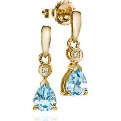 Kolczyki damskie: PROMOCJA Kolczyki Złote – złoto żółte 585, Diament 0,01ct…