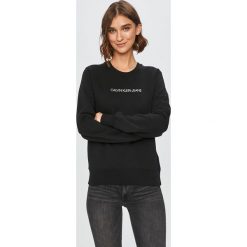 Calvin Klein Jeans - Bluza. Czarne bluzy damskie Calvin Klein Jeans, s, z nadrukiem, z bawełny, bez rękawów, bez kaptura. Za 399,90 zł.