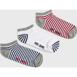 Pepe Jeans - Skarpety Jurgen (3-pack). Szare skarpetki męskie Pepe Jeans, bez wzorów, z elastanu. W wyprzedaży za 44,90 zł.