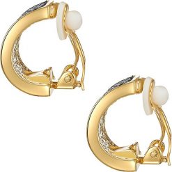 Pozłacane klipsy. Żółte klipsy damskie Highstreet Jewels, Runway & Co., złote. W wyprzedaży za 29,95 zł.