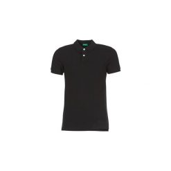 Koszulki polo z krótkim rękawem Benetton MOPALO. Czarne koszulki męskie Benetton, s, bez wzorów, z krótkim rękawem. Za 103,20 zł.