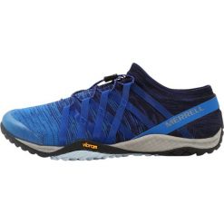 Merrell TRAIL GLOVE 4 Obuwie do biegania Szlak navy. Niebieskie buty do biegania męskie Merrell, z materiału. W wyprzedaży za 471,20 zł.