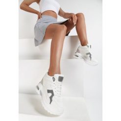 Biało-Szare Sneakersy Annais. Białe sneakersy damskie Renee, z jeansu. Za 129,99 zł.