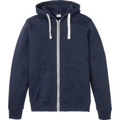 Bluza rozpinana z kapturem z bawełny organicznej, przyjazna dla środowiska bonprix ciemnoniebieski. Niebieskie bluzy męskie bonprix, s, bez wzorów, z bawełny, z kapturem, bez rękawów, z kapturem. Za 99,99 zł.