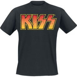 Kiss Distressed Logotype T-Shirt czarny. Czarne koszulki męskie Kiss, xl, z nadrukiem, rockowe, z okrągłym kołnierzem, krótkie. Za 89,90 zł.