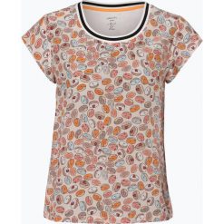 Marc Cain Collections - Bluzka damska z jedwabiu, pomarańczowy. Pomarańczowe bluzki damskie marki Marc Cain Collections, bez wzorów, bez kołnierzyka, bez rękawów. Za 799,95 zł.