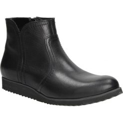 BOTKI GINO FABIANI 1090/5. Czarne botki damskie marki Gino Fabiani, bez obcasa, bez zapięcia. Za 159,99 zł.